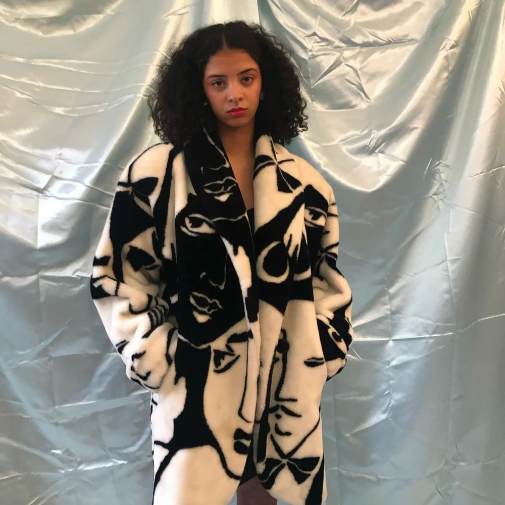 Archive Donnybrook original 1980s Faces cocoon coat - Picture 7 of 7